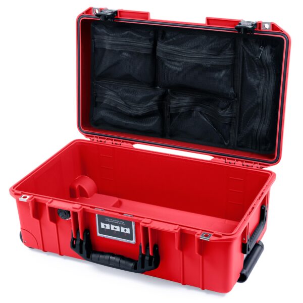 ColorCase Pelican Air 1535 Carry-on Case Red - Medium Size Waterproof Case with Mesh Lid Organizer Only - Black Handles & TSA Locking Latches