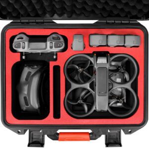 FPVtosky Hard Case for DJI Avata 2 Drone/Fly More Combo, Waterpoof Avata 2 Carrying Case Bag, Fits DJI Goggles 3, RC Motion 3 & DJI FPV Remote Controller 3 Accessories[CASE ONLY]