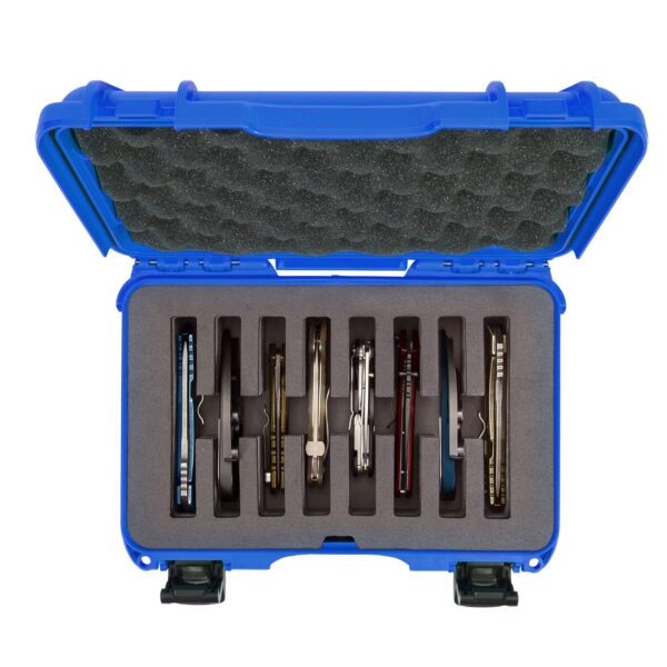 Nanuk 909 Waterproof Hard Case with Custom Foam Insert for 8 Pocket Knives - Blue (909-8KNI8) - Image 5