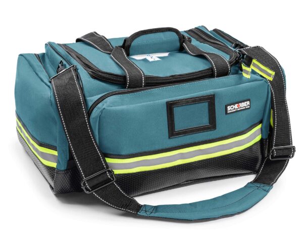 Scherber Fully-Stocked First Responder Professional Advanced EMT/EMS Trauma Kit | HSA/FSA Approved | Reflective Bag w/10+ Compartments, Zippered Pockets & 250+ First Aid Supplies (Blue) - Image 7