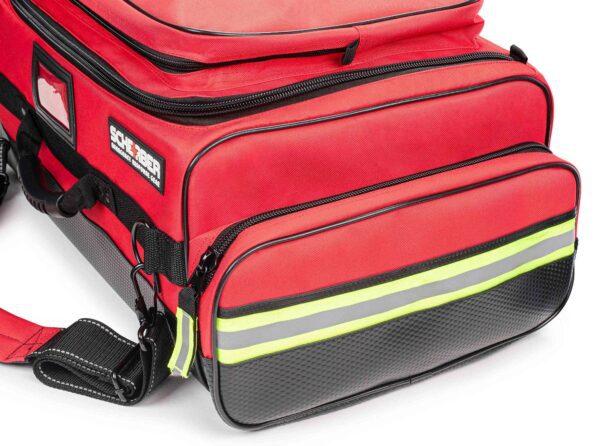 Scherber Fully-Stocked Premium First Responder Bag | HSA/FSA Approved | Large Pro EMT/EMS Trauma, Bleeding & Oxygen Medical Kit | CAT Tourniquet, HyFin Chest Seal & 250+ First Aid Supplies (Red) - Image 4