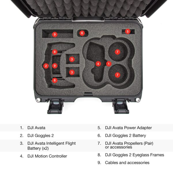 Nanuk 915 Waterproof Hard Case with Foam Insert for DJI Avata Pro-View Combo, Black - Image 3
