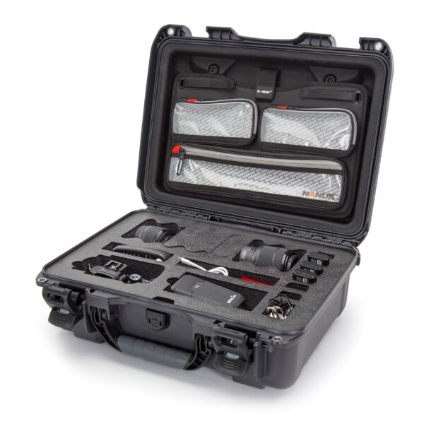 Nanuk 925 Waterproof Carry-on Hard Case with Lid Organizer and Padded Divider - Graphite