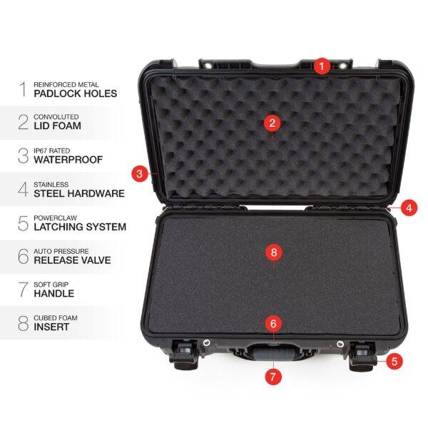 Nanuk Wheeled Series 935 Lightweight NK-7 Resin Waterproof Protective Case and Foam Insert - Black - Image 5
