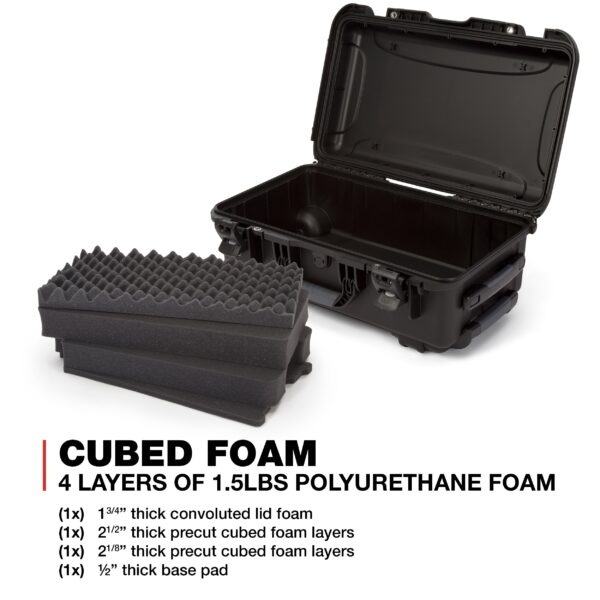 Nanuk Wheeled Series 935 Lightweight NK-7 Resin Waterproof Protective Case and Foam Insert - Black - Image 6