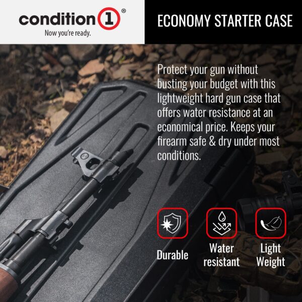 Condition 1 30” Case, Hard Lockable Storage Box, Water Resistant Plastic Travel Case Model 2041, Protective Luggage with Foam Insert, Rebel Economy, 30.63"x11.52"x3.56" - Image 4
