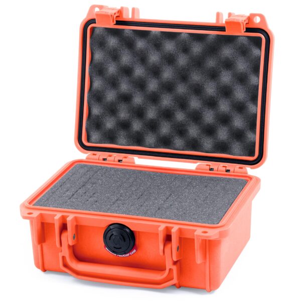 ColorCase Pelican Protector 1120 Case Orange - Small Size Waterproof Case with Pick & Pluck Foam & Convoluted Lid Foam - Orange Latches - Image 3