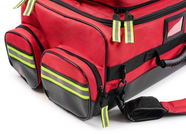 Scherber Fully-Stocked Premium First Responder Bag | HSA/FSA Approved | Large Pro EMT/EMS Trauma, Bleeding & Oxygen Medical Kit | CAT Tourniquet, HyFin Chest Seal & 250+ First Aid Supplies (Red) - Image 5