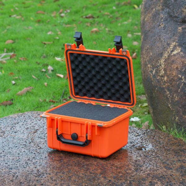 MEIJIA Portable All Weather IP67 Waterproof Camera Case,hard case with Customizable Fit Foam,Fit Use of Drones,Camera,Equipments,10.62 x9.68x6.87inches(Orange) - Image 7